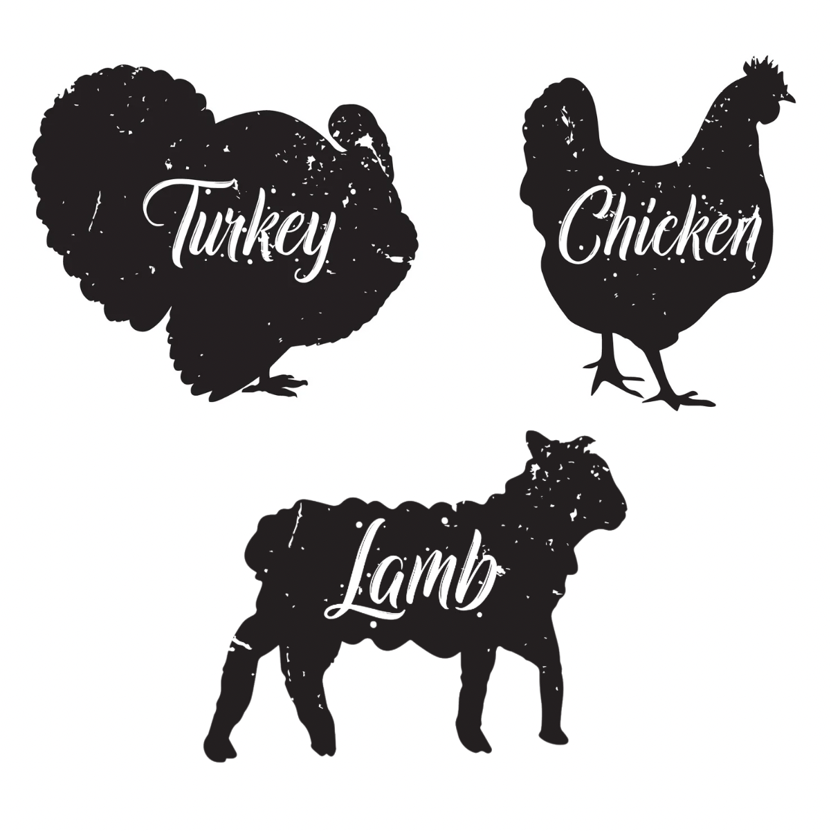 Chicken Turkey and Lamb